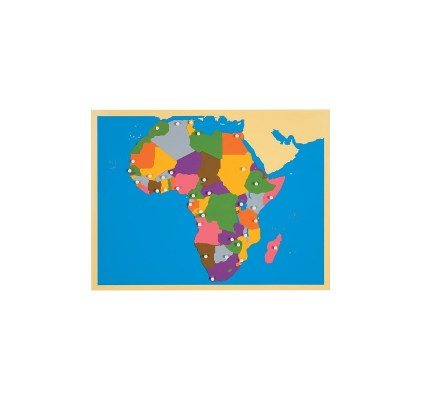 Puzzle Carte Afrique en Bois - Matériel Montessori | Edunova