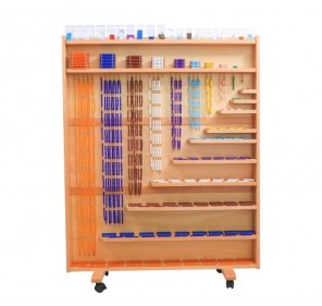Matériel Complet des Perles Colorées avec Meuble - Matériel Montessori | Edunova