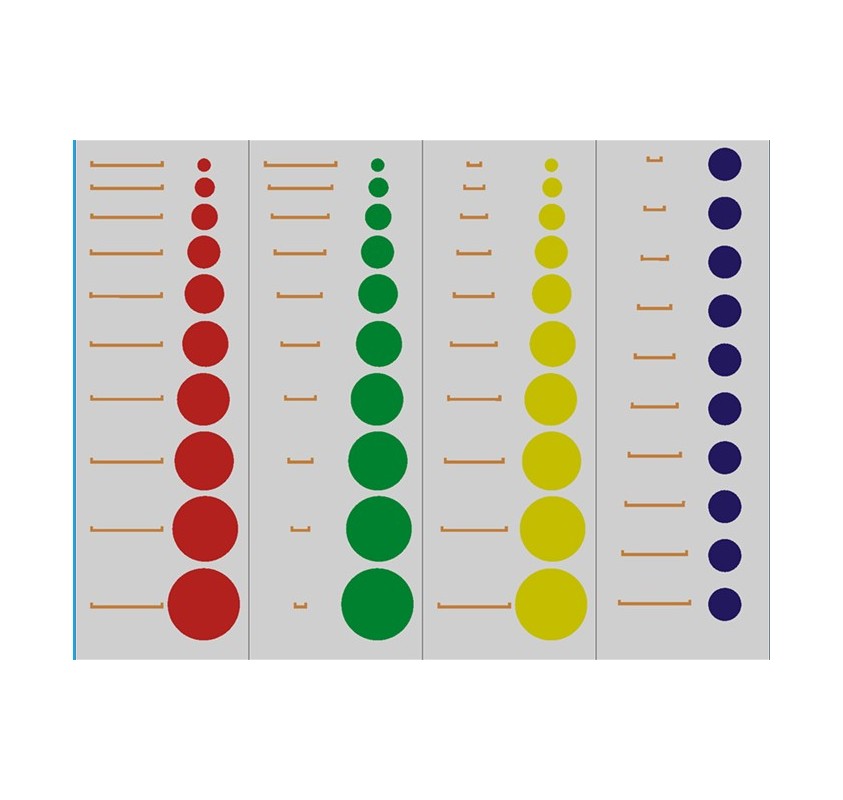 Cartes pour Cylindres de Couleurs - Matériel Montessori | Edunova