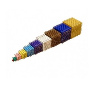Cubes de Perles Colorées - Matériel Montessori | Edunova