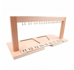 Support pour Escalier de Perles Colorées 11 À 19 (en Hêtre) - Matériel Montessori | Edunova 2