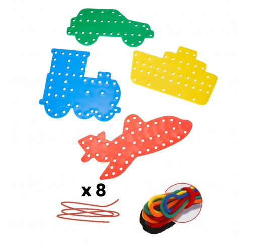 Lot de 8 Formes de Laçage de Transport avec Lacets À...