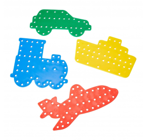Lot de 8 Formes de Laçage de Transport avec Lacets À Enfiler - Matériel Montessori | Edunova