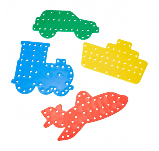 Lot de 8 Formes de Laçage de Transport avec Lacets À Enfiler - Matériel Montessori | Edunova