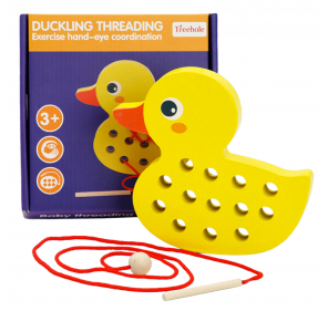 Laçage Canard en Bois - Matériel Montessori | Edunova