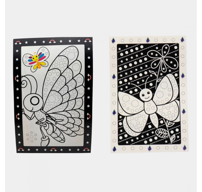 Kit Créatif Posters + Gommettes- Papillons | Edunova Maroc