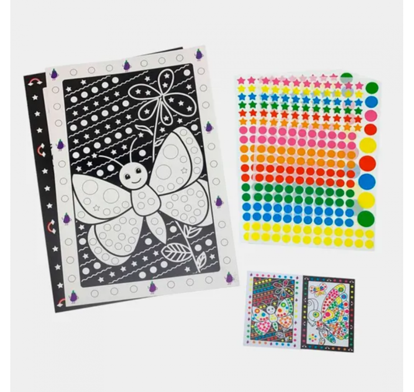 Kit Créatif Posters + Gommettes- Papillons - Arts créatifs | Edunova