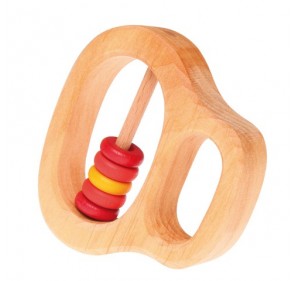 Hochet avec 5 Petits Anneaux - Rouge - Matériel Montessori | Edunova