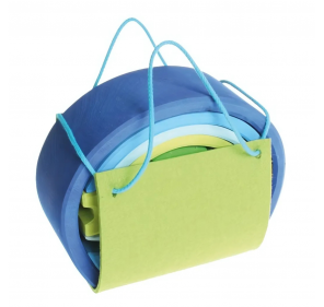 Maison de Poupées Transportable Bleu-vert - Jeux éducatifs | Edunova