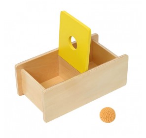 Boîte À Forme - Couvercle Basculant et Balle (en Hêtre) - Matériel Montessori | Edunova 2